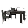 Hanah Home Oblo Mesa de comedor extensible Nogal